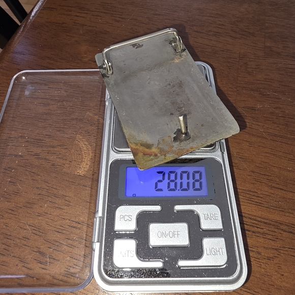 Vintage Silver Navajo Peyote Belt Buckle with Turquoise and Red Design - Picture 13 of 13